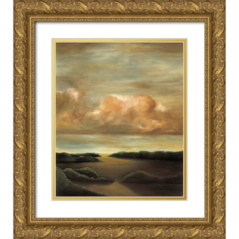 Light and Shadows II Gold Ornate Wood Framed Art Print with Double Matting by Mitchell, Todd