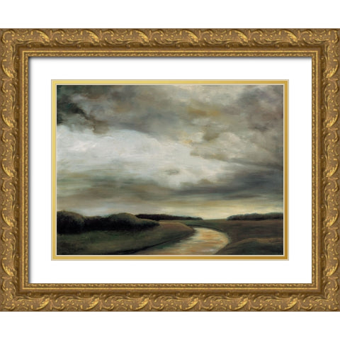 Light on the Water I Gold Ornate Wood Framed Art Print with Double Matting by Mitchell, Todd