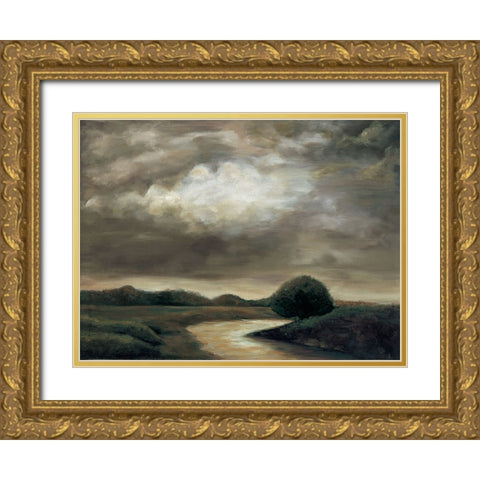 Light on the Water II Gold Ornate Wood Framed Art Print with Double Matting by Mitchell, Todd