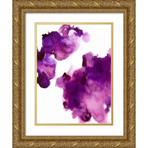 Elevate Fuchsia Gold Ornate Wood Framed Art Print with Double Matting by Mitchell, Lauren