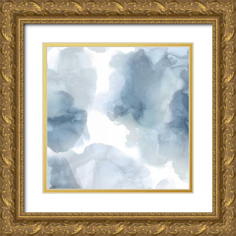 Elevate in Blue Gold Ornate Wood Framed Art Print with Double Matting by Mitchell, Lauren