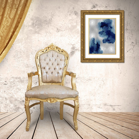 Entice in Indigo I Gold Ornate Wood Framed Art Print with Double Matting by Mitchell, Lauren