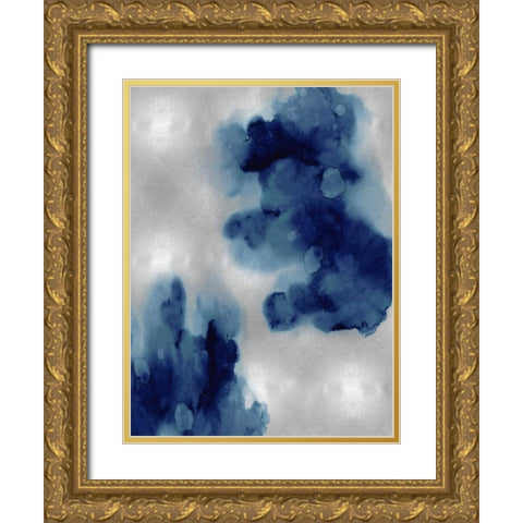 Entice in Indigo I Gold Ornate Wood Framed Art Print with Double Matting by Mitchell, Lauren