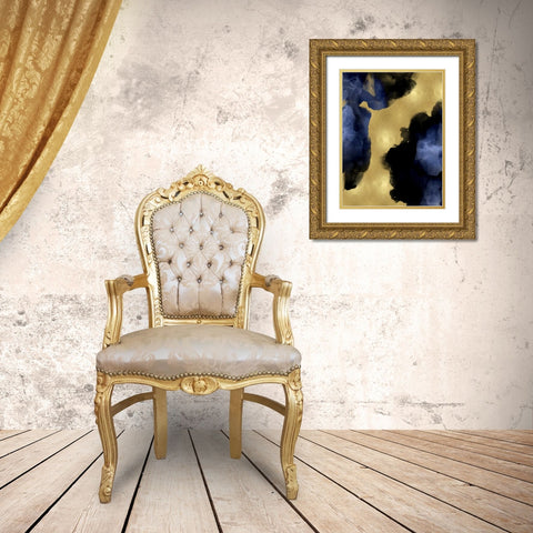 Midnight Gold I Gold Ornate Wood Framed Art Print with Double Matting by Mitchell, Lauren