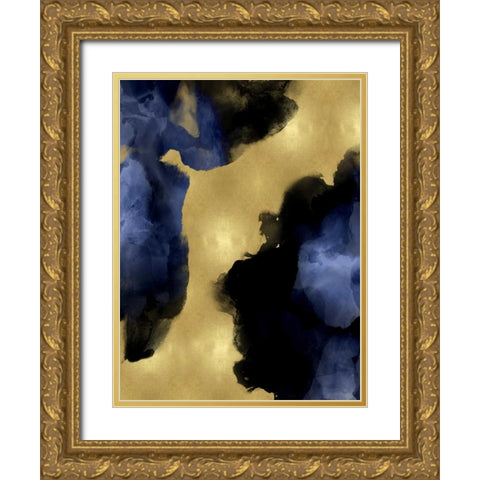 Midnight Gold I Gold Ornate Wood Framed Art Print with Double Matting by Mitchell, Lauren