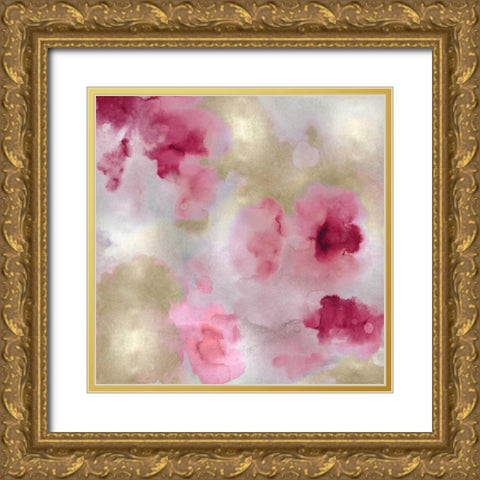 Whisper in Blush I Gold Ornate Wood Framed Art Print with Double Matting by Mitchell, Lauren