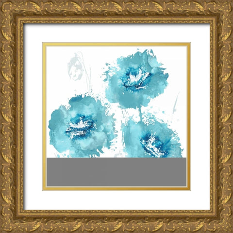 Flower Burst in Mandarin I Gold Ornate Wood Framed Art Print with Double Matting by Austin, Vanessa