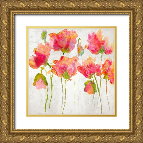Gatherin in Pink II Gold Ornate Wood Framed Art Print with Double Matting by Austin, Vanessa