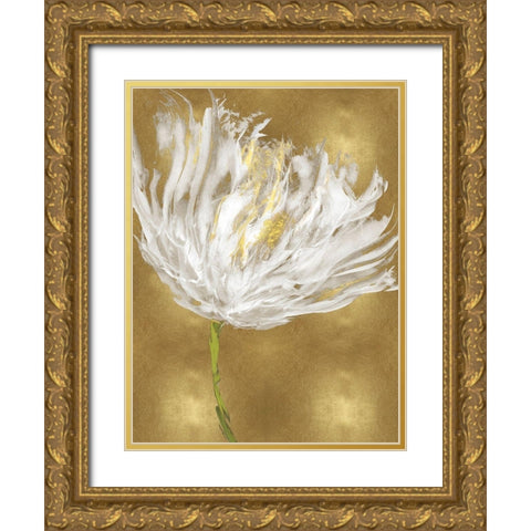 Tulips on Gold I Gold Ornate Wood Framed Art Print with Double Matting by Austin, Vanessa
