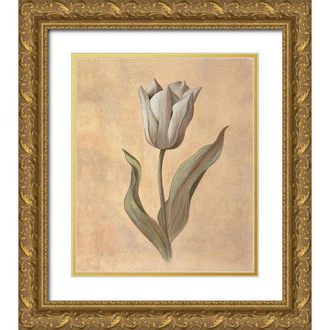 Tulip Gold Ornate Wood Framed Art Print with Double Matting by Huntington, Virginia