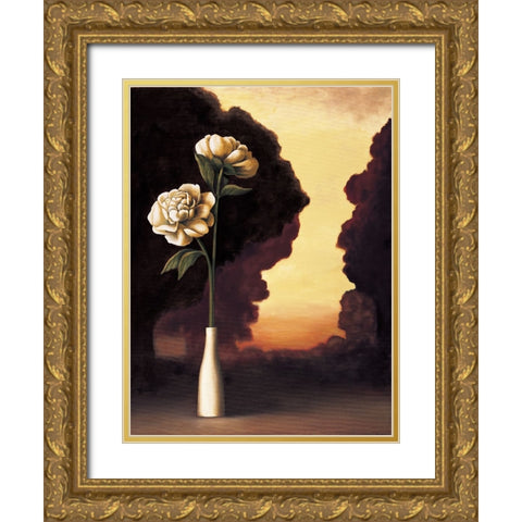 Floral Sunrise I Gold Ornate Wood Framed Art Print with Double Matting by Huntington, Virginia