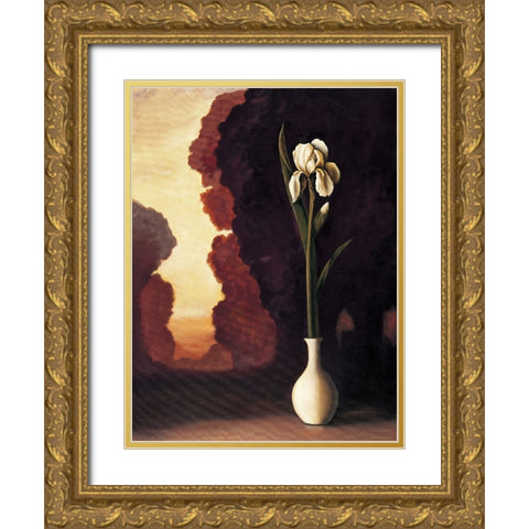 Floral Sunrise II Gold Ornate Wood Framed Art Print with Double Matting by Huntington, Virginia