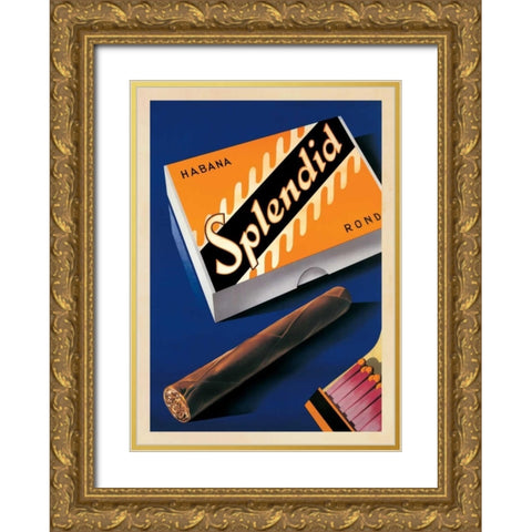 Splendid Habana-1930 Gold Ornate Wood Framed Art Print with Double Matting by Neukomm, Fred
