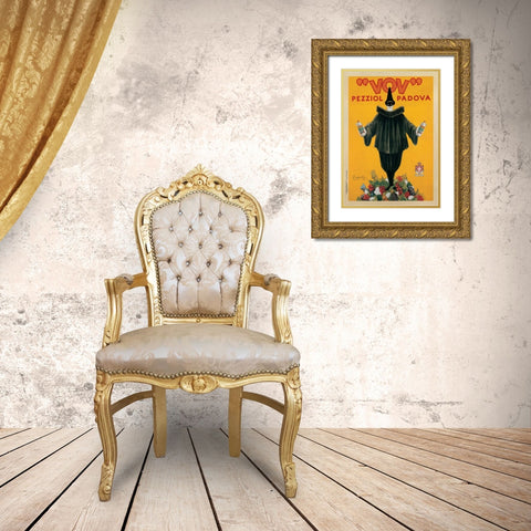 Vov-1922 Gold Ornate Wood Framed Art Print with Double Matting by Cappiello, Leonetto