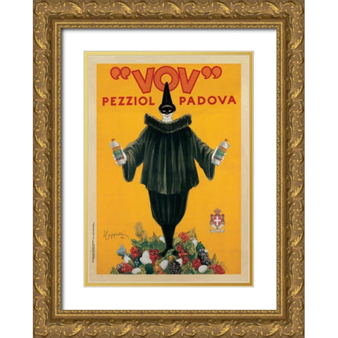 Vov-1922 Gold Ornate Wood Framed Art Print with Double Matting by Cappiello, Leonetto