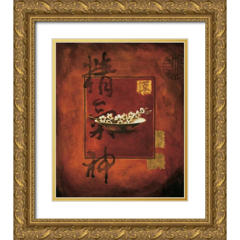 Energy Gold Ornate Wood Framed Art Print with Double Matting by Wong-Li