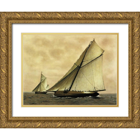 Cicely-1908 Gold Ornate Wood Framed Art Print with Double Matting by Matthews, William