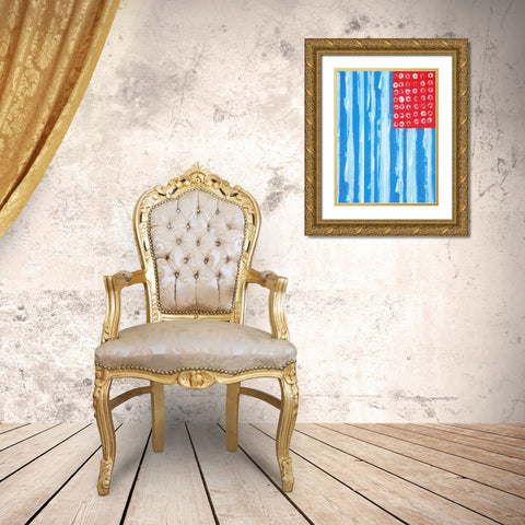 Old Glory Gold Ornate Wood Framed Art Print with Double Matting by Zaremba, Hillel