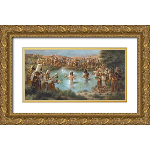 This is my son Gold Ornate Wood Framed Art Print with Double Matting by Seward, James
