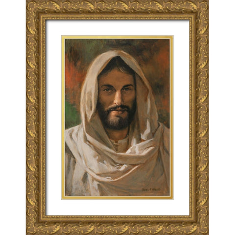 Come Unto Me Gold Ornate Wood Framed Art Print with Double Matting by Seward, James