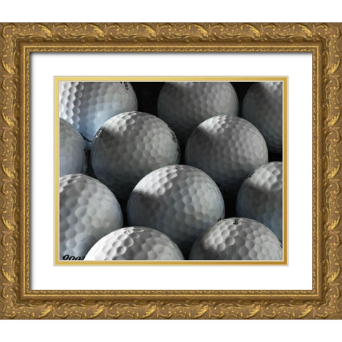 Goftballs Gold Ornate Wood Framed Art Print with Double Matting by Reynolds, Richard