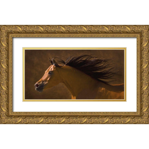 Arabian Runner Gold Ornate Wood Framed Art Print with Double Matting by Dawson, Robert