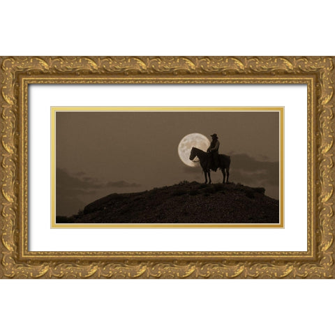 Night Watch Gold Ornate Wood Framed Art Print with Double Matting by Dawson, Robert