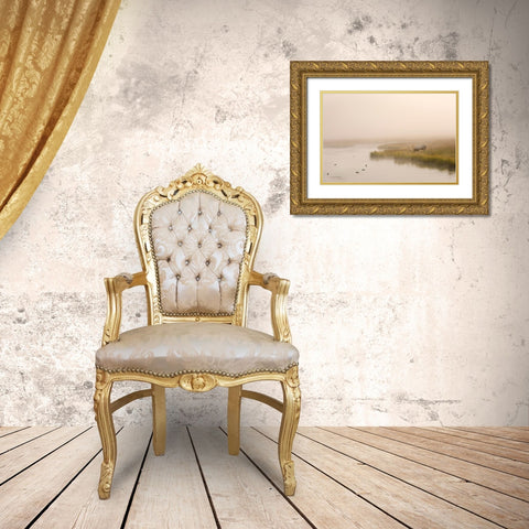 Breakfast in Paridise Gold Ornate Wood Framed Art Print with Double Matting by Dawson, Robert