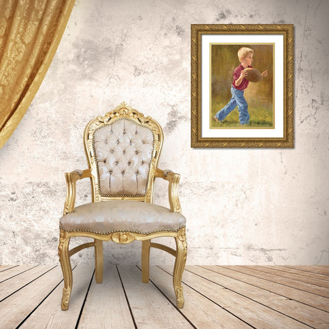 Will To Win Gold Ornate Wood Framed Art Print with Double Matting by Dudley, June