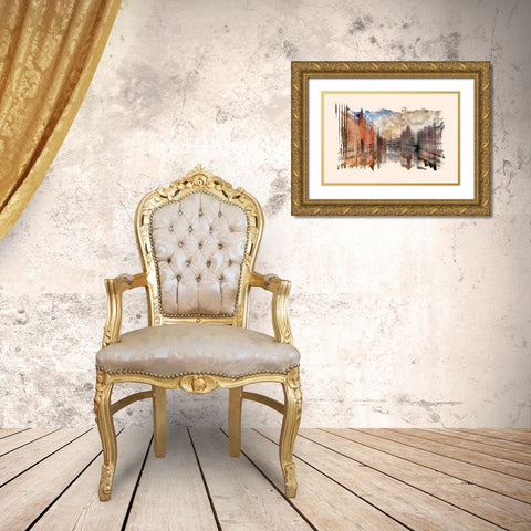 Amsterdam Reflections I  Gold Ornate Wood Framed Art Print with Double Matting by Bolokofsky, Ronald