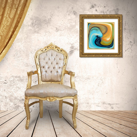 Zig Zag II Gold Ornate Wood Framed Art Print with Double Matting by Bolokofsky, Ronald