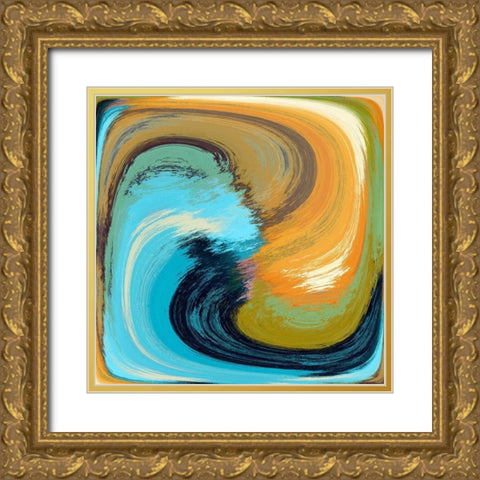 Zig Zag II Gold Ornate Wood Framed Art Print with Double Matting by Bolokofsky, Ronald