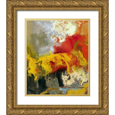 Lava Flow I Gold Ornate Wood Framed Art Print with Double Matting by Bolokofsky, Ronald