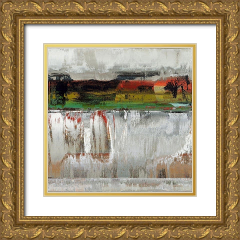 Waterfall II Gold Ornate Wood Framed Art Print with Double Matting by Bolokofsky, Ronald