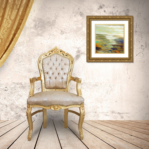 Emerald Horizon I Gold Ornate Wood Framed Art Print with Double Matting by Bolokofsky, Ronald