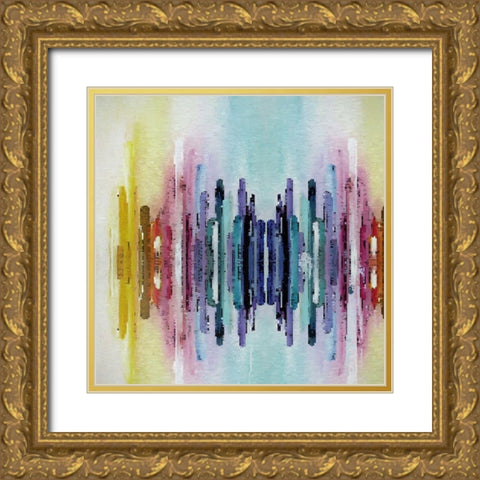 Abstract Mosaic I Gold Ornate Wood Framed Art Print with Double Matting by Bolokofsky, Ronald