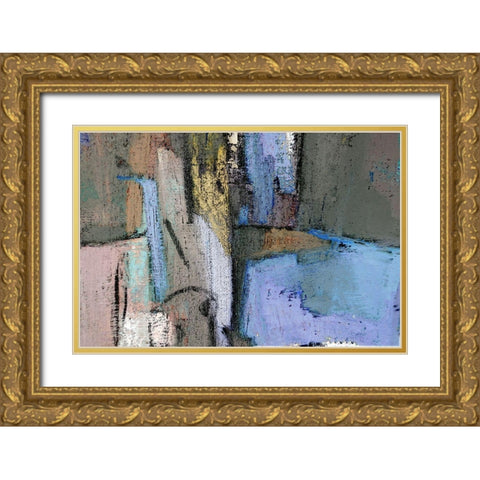 Pastel Junction II Gold Ornate Wood Framed Art Print with Double Matting by Bolokofsky, Ronald