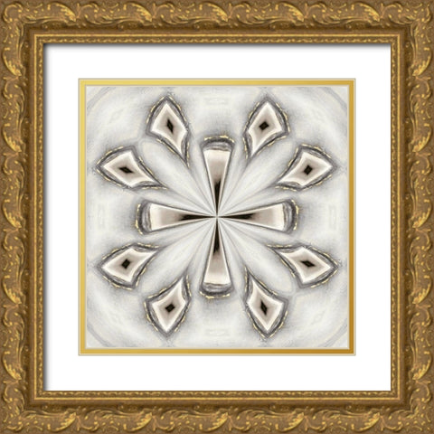 Pattern V Gold Ornate Wood Framed Art Print with Double Matting by Bolokofsky, Ronald