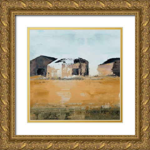 Cabins Gold Ornate Wood Framed Art Print with Double Matting by Bolokofsky, Ronald