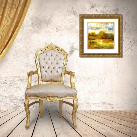 Open Fields I Gold Ornate Wood Framed Art Print with Double Matting by Bolokofsky, Ronald