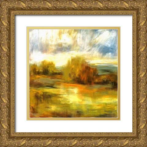 Open Fields I Gold Ornate Wood Framed Art Print with Double Matting by Bolokofsky, Ronald