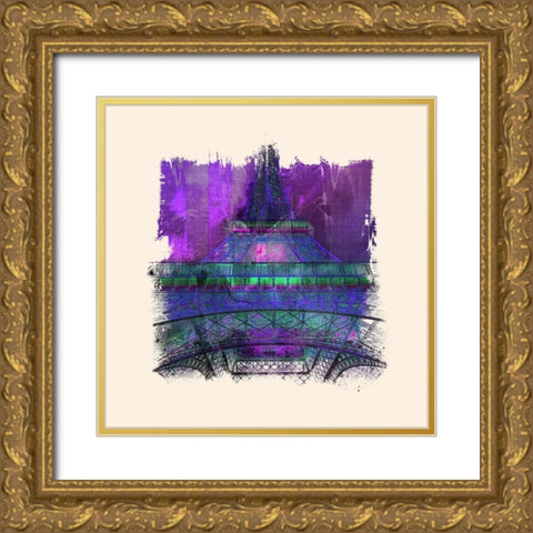 Eiffel Madness II  Gold Ornate Wood Framed Art Print with Double Matting by Bolokofsky, Ronald