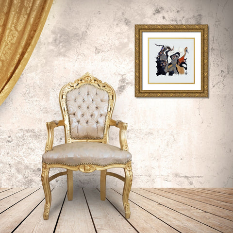 Enchanted Forest IV Gold Ornate Wood Framed Art Print with Double Matting by Bolokofsky, Ronald