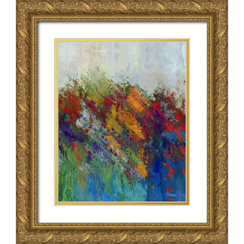 Color Spree I Gold Ornate Wood Framed Art Print with Double Matting by Bolokofsky, Ronald