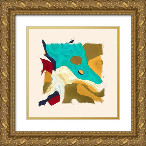 Abstract 1167 Gold Ornate Wood Framed Art Print with Double Matting by Bolokofsky, Ronald