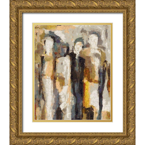 Good Friends Gold Ornate Wood Framed Art Print with Double Matting by Bolokofsky, Ronald