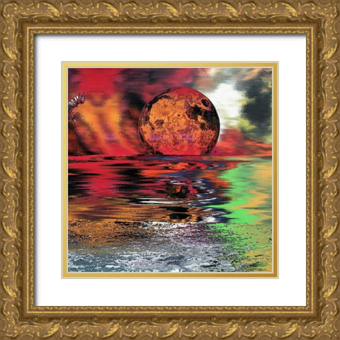 Harvest Moon I Gold Ornate Wood Framed Art Print with Double Matting by Bolokofsky, Ronald