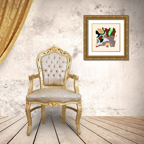 Abstract 1177 Gold Ornate Wood Framed Art Print with Double Matting by Bolokofsky, Ronald