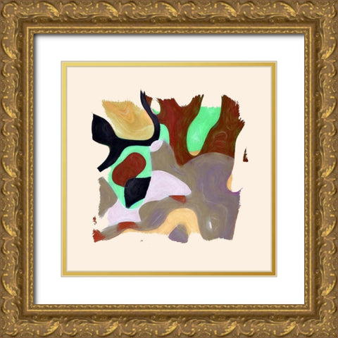 Abstract 1177 Gold Ornate Wood Framed Art Print with Double Matting by Bolokofsky, Ronald