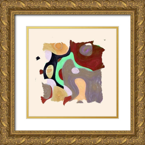 Abstract 1178 Gold Ornate Wood Framed Art Print with Double Matting by Bolokofsky, Ronald
